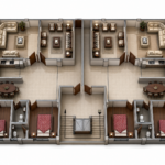 4 bedroom apartment 3d plan